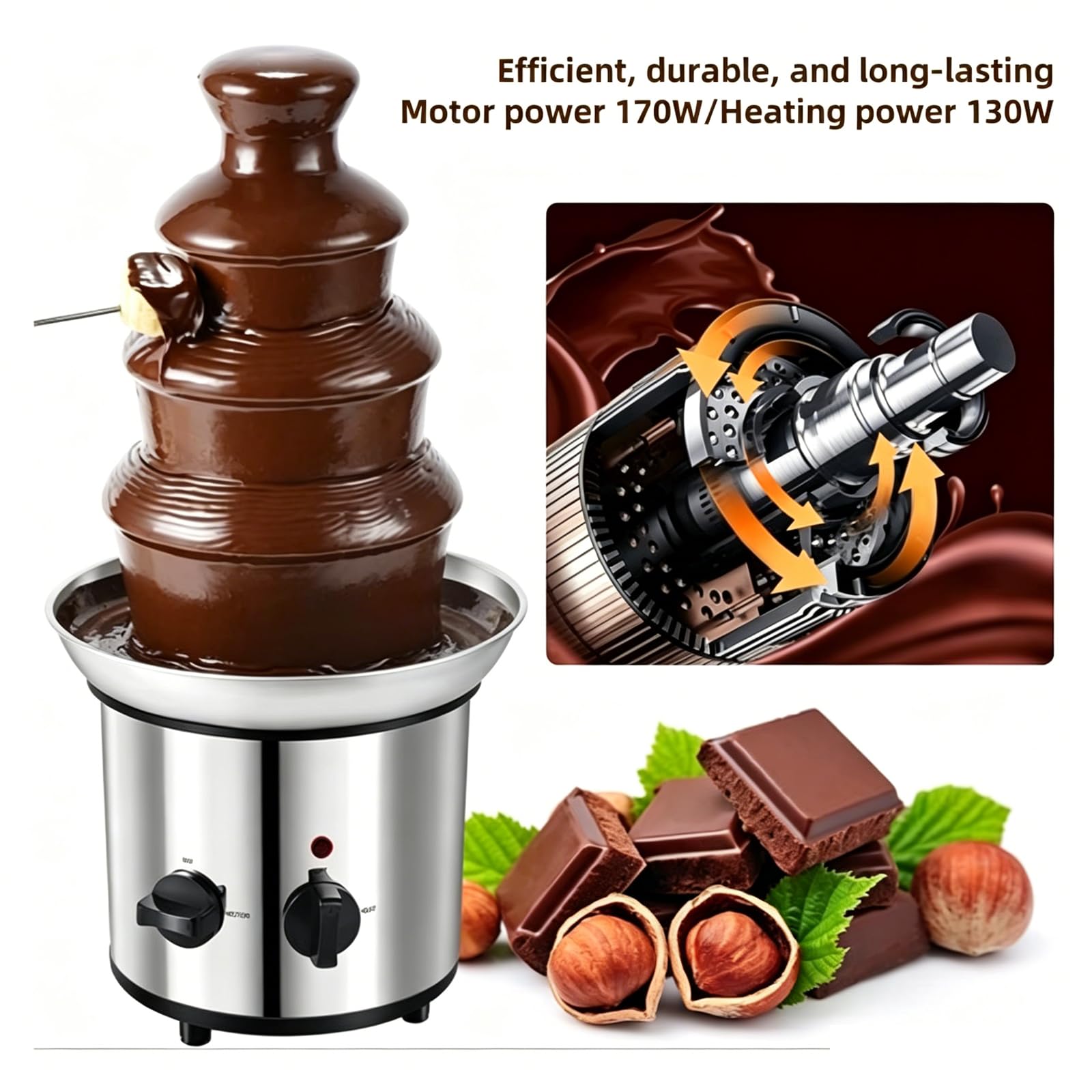 Máquina De Fuente De Chocolate De 4 Niveles, Juego De Fabricante De Fondue