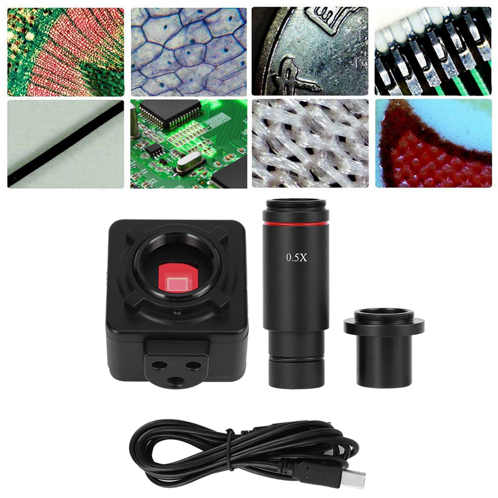 lyrlody Kamera Mikroskopowa USB Cyfrowa Kamera Przemysłowa CMOS 5,0 MP ABS 2592 X 1944 USB 2.0 Obrazowanie w Czasie Rzeczywistym do Nauczania Mikroskopu Inspekcja Napraw