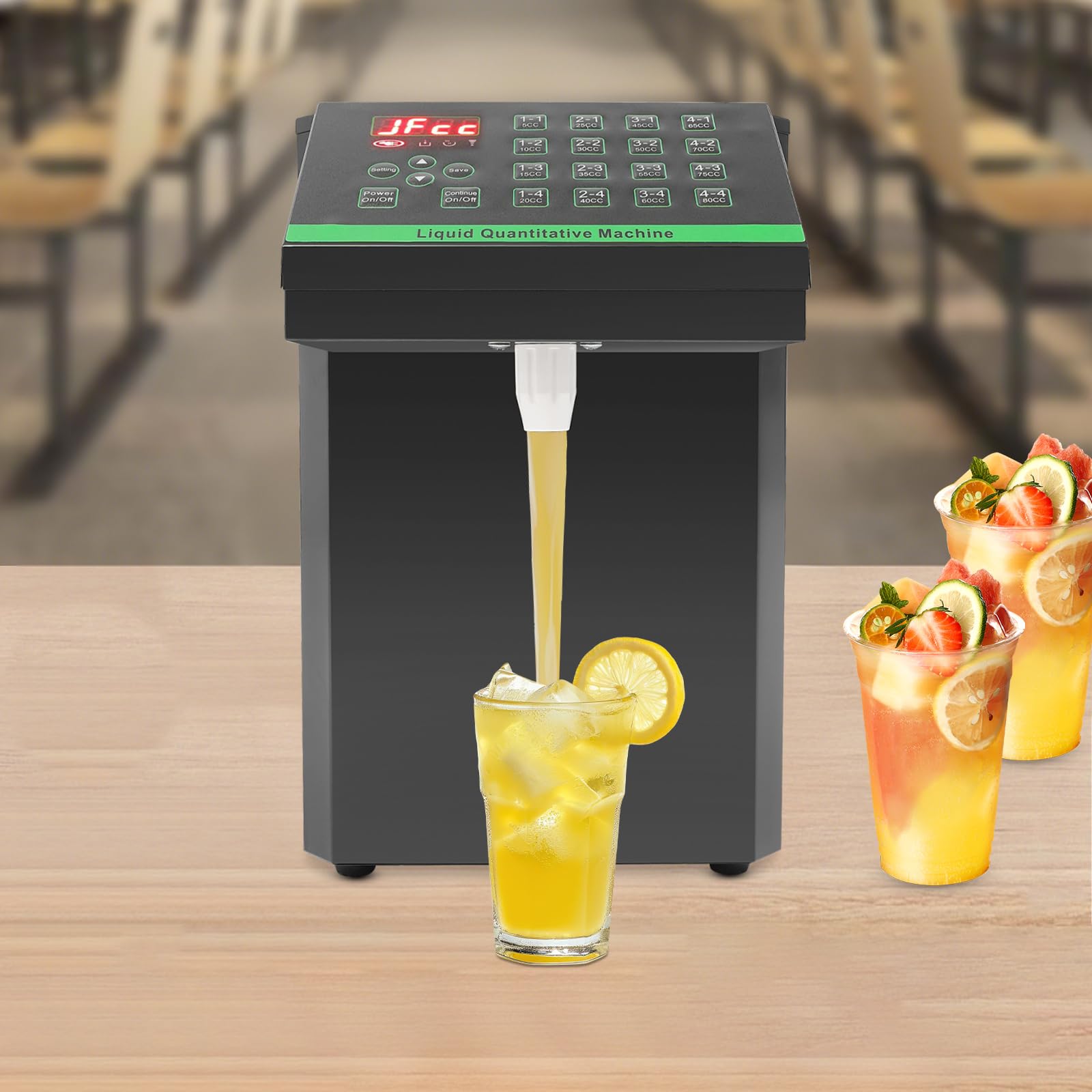 Quantificateur automatique de fructose - 7,5 l - Distributeur automatique de sucre de fruits - 450 W - Pour magasin de thé au lait, thé au lait, soda, sirop de sucre
