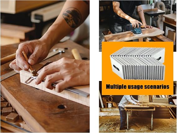 Table Top Fasteners,20 Pack Z Clips for Table Tops Included 60 pcs Screws,Adjustable Corner Braces for Wood Table Tops,Which L Brackets Use on Wood Table as Countertop Fasteners