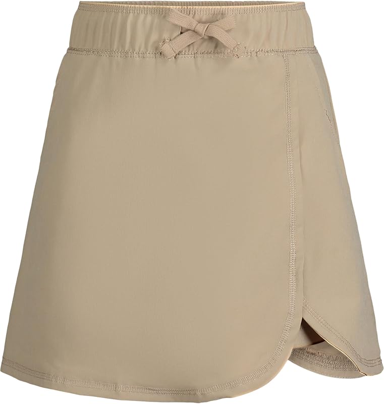 uniforme escolar para niñas pollera de scooter sin cordones con pantalón corto, cintura de punto y bolsillos funcionales