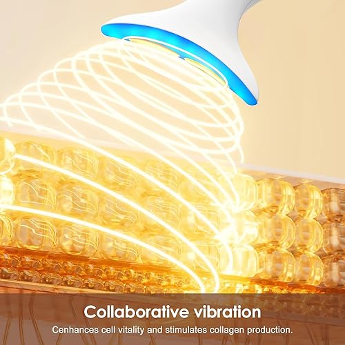 Miniatura 4 de Masajeador facial y de cuello para cara, cuello, levantamiento y reafirmación de la piel, reductor de arrugas y círculos oscuros, herramienta de