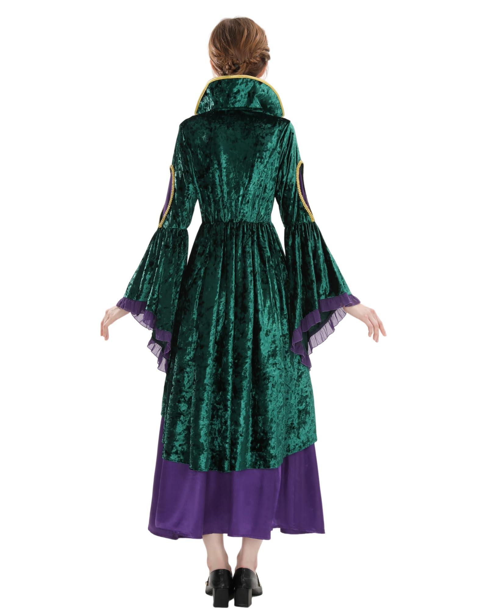 Hexenkostüm für Frauen, Sanderson Schwestern Cosplay Kostüm, Hocus Pocus Halloween Kleid, Mittelalterliche Witch Kostüm