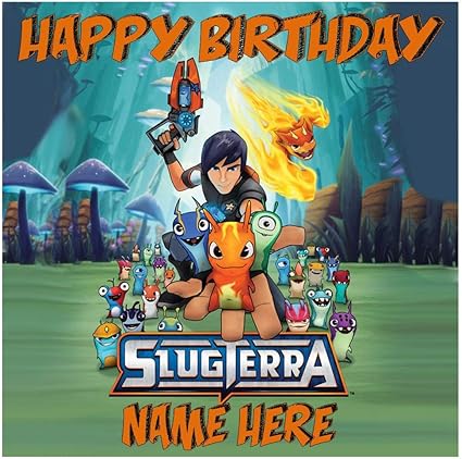 Decoration De Gateau Comestible Slugterra Personnalisable 2 Square 7 5inch Amazon Fr Cuisine Et Maison