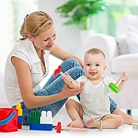 Vista 5 de Martillo de juguete de mazo de madera, martillos de madera de simulación, martillos de madera pequeños de plástico para niños, martillo falso