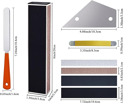 Miniatura 4 de Kit de nivelación de trastes de guitarra, kit de herramientas de reparación Luthier incluye nivelador de trastes de haz de lijado, lima de