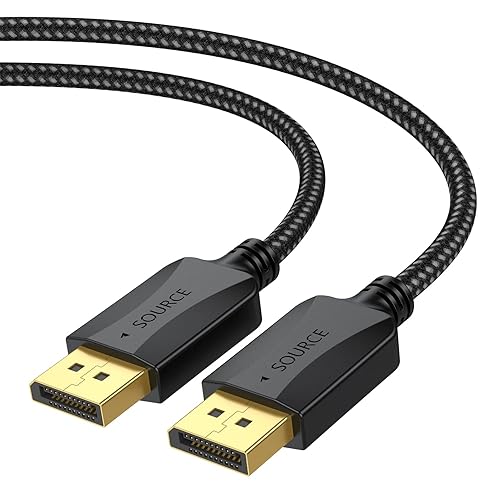 Miniatura 9 de Cable DisplayPort a DisplayPort de 3 pies, trenzado, paquete de 2 adaptadores de puerto de pantalla DP macho a macho 4K, 2 k165 Hz144 Hz120 Hz para