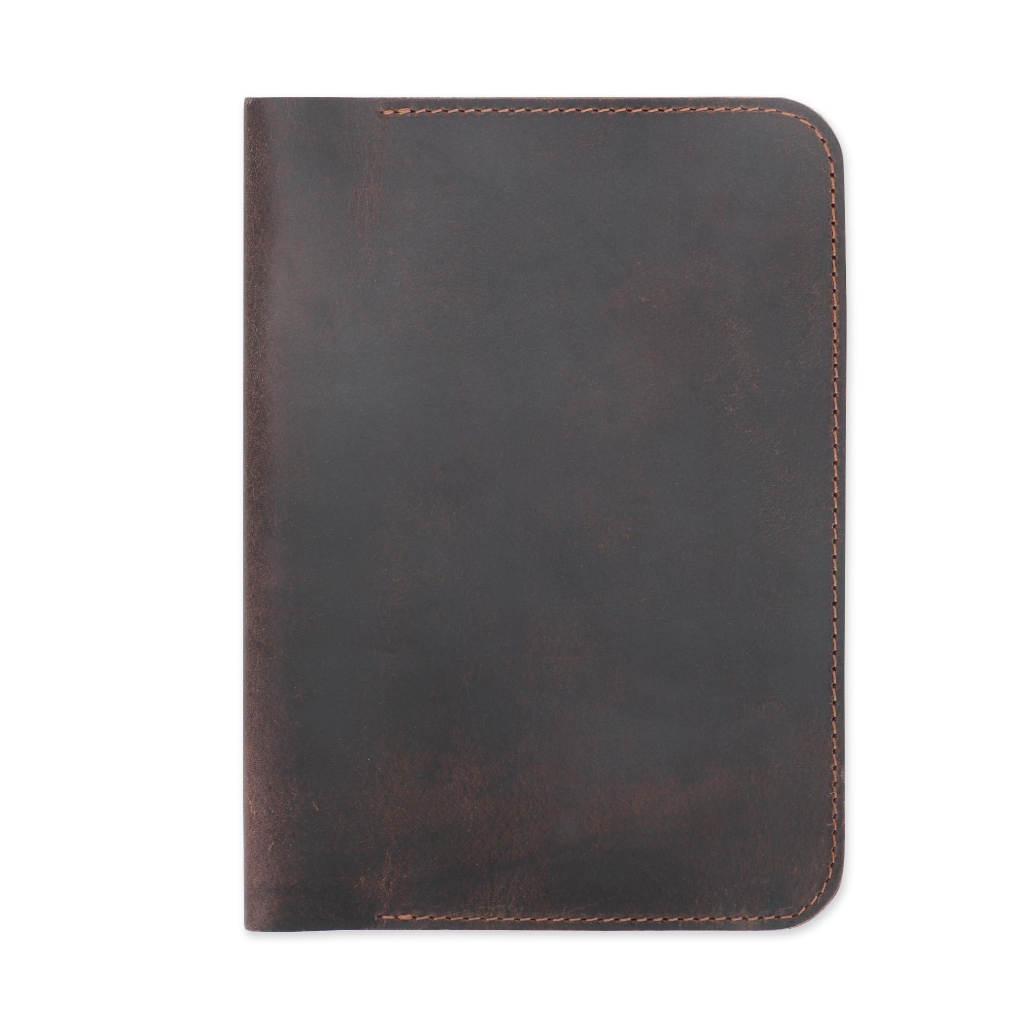 Funda de diario de cuero de 5.75 x 8.25 pulgadas, tamaño A5 mediana recargable, cuaderno de viaje encuadernado en cuero hecho a mano para escritores y viajeros, funda de cuero vintage,