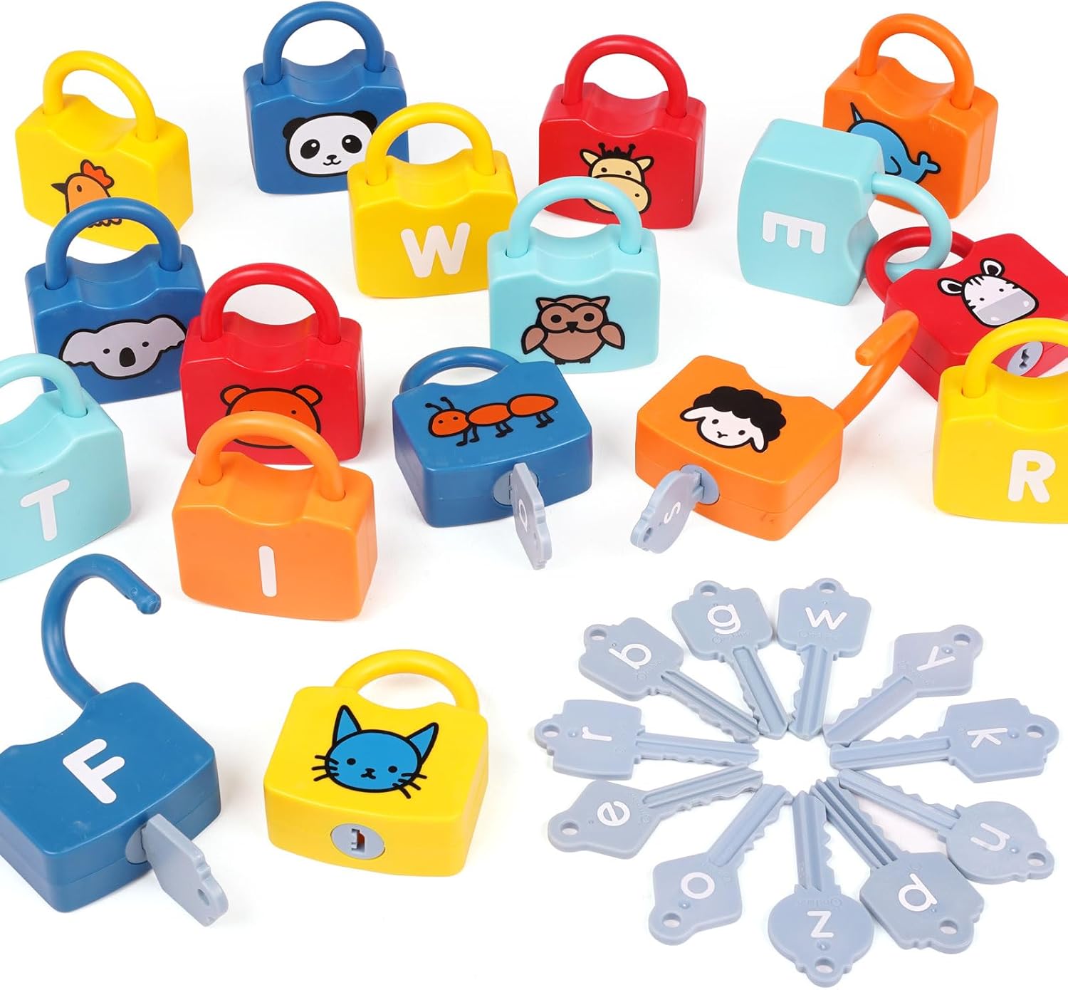 Montessori Educational Toys Alphabet Learning Locks and