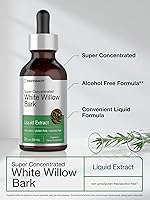 Vista 4 de Horbäach White Willow Bark Extract Tincture 2 Fl oz Alcohol Free Liquid Supplement Super Concentrated Vegetarian, Non-GMO, Gluten Free