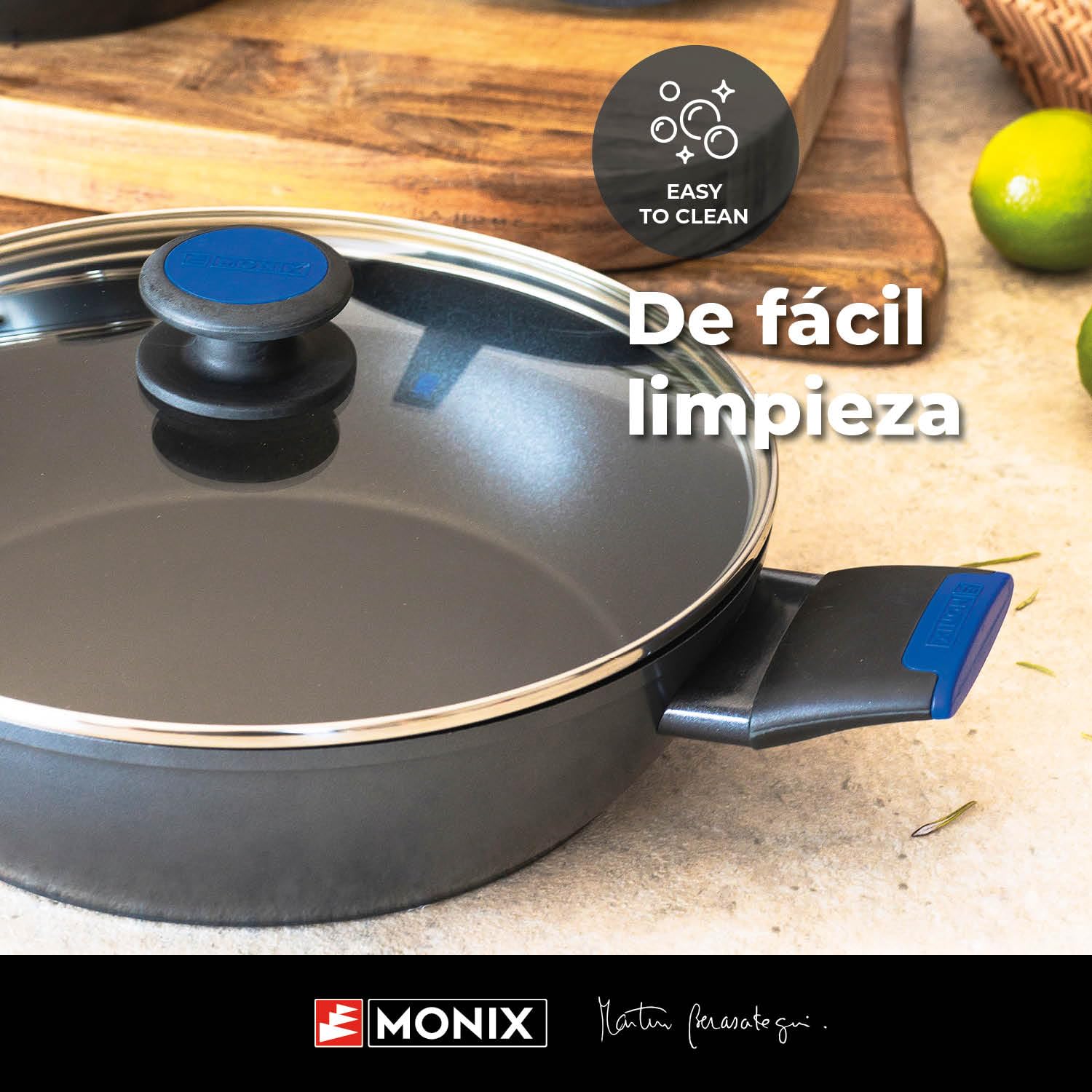 MONIX Martín Berasategui | Batería de cocina 7 piezas, Aluminio Forjado con Antiadherente, sin PFOA, Apta para todo tipo de Cocinas incluida Inducción