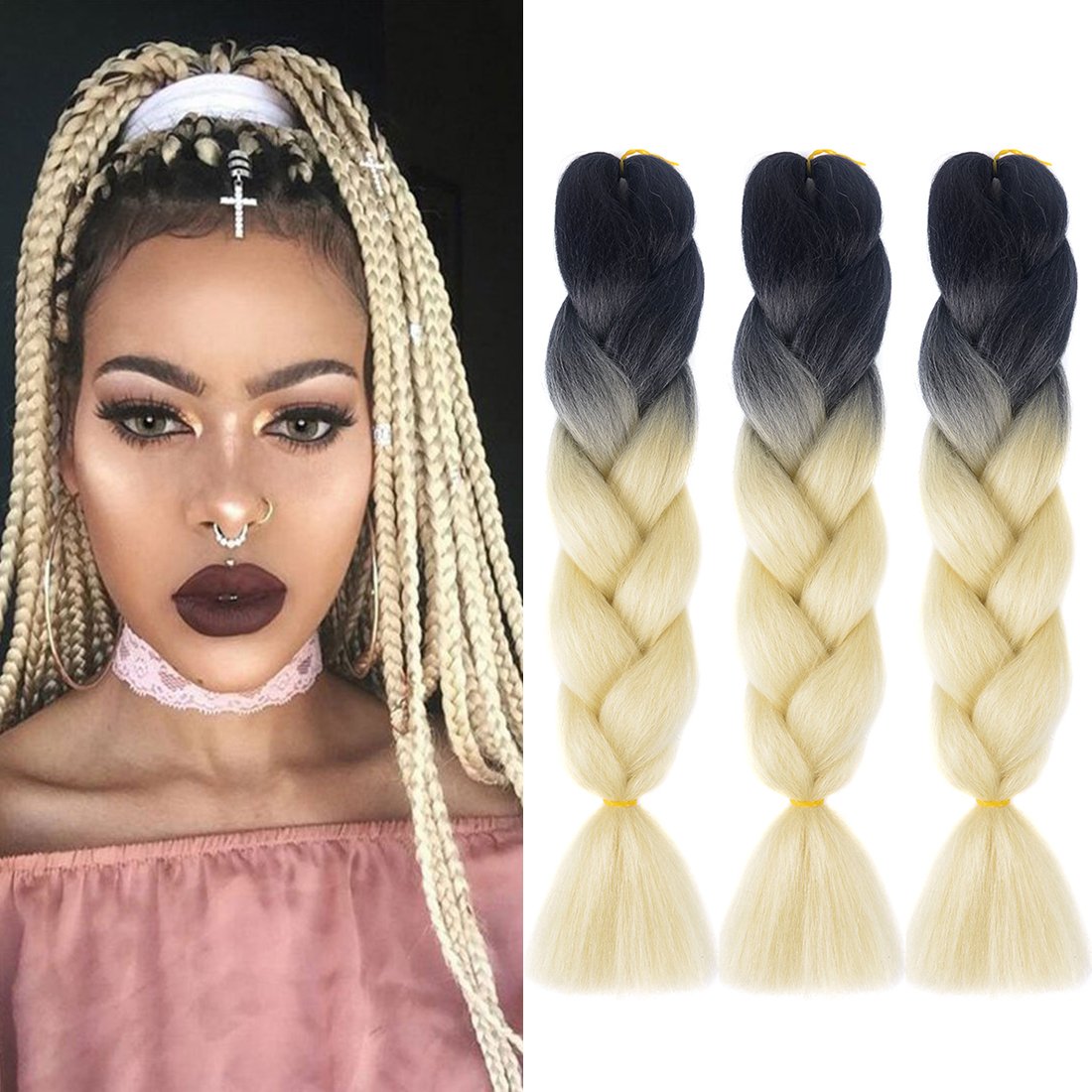 Blonde kanekalon jumbo braid Clearance