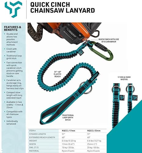 Miniatura 5 de Notch Cordón de motosierra de cincha rápida de 0.984 in (NQCCL-0.984 in)