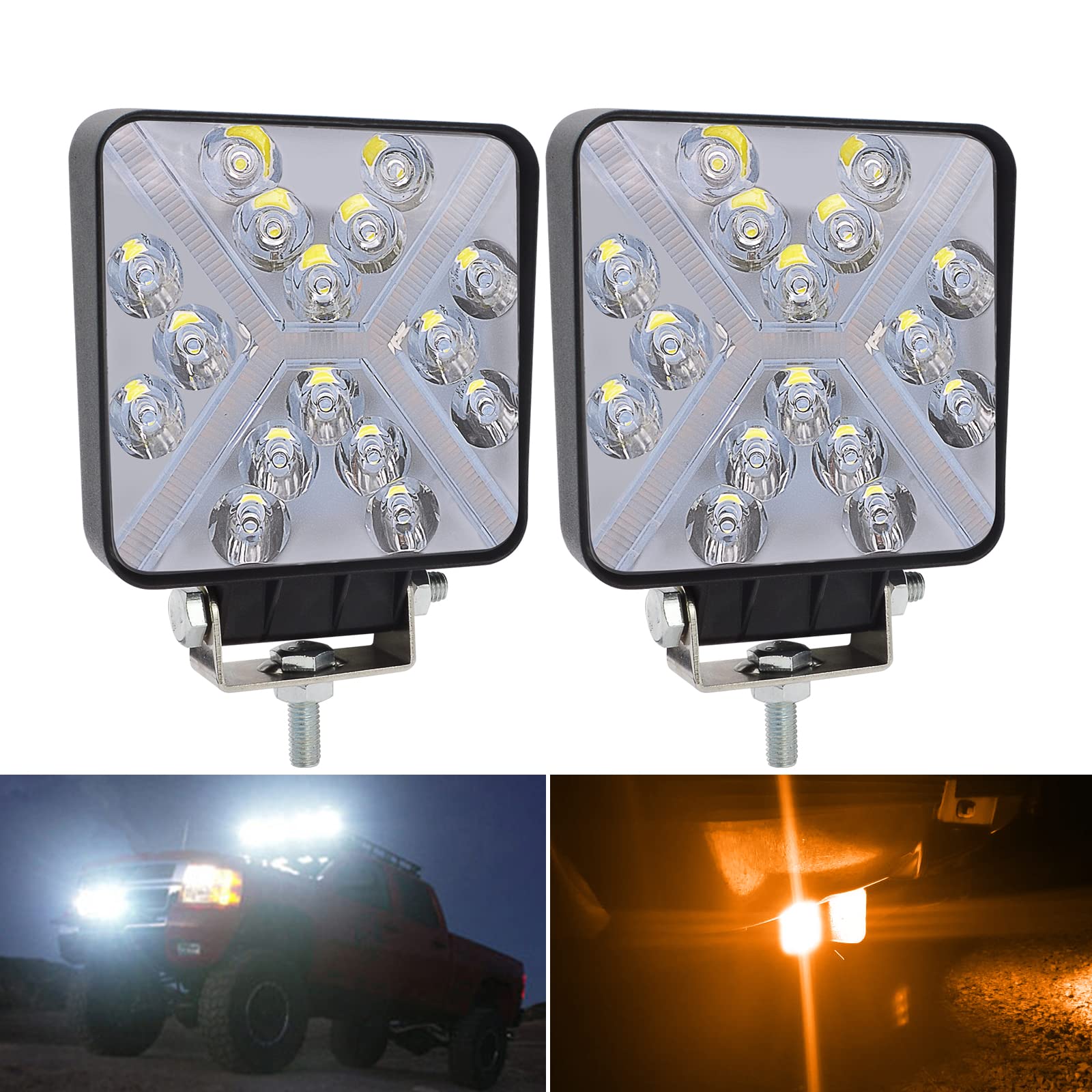 Buy JoaSinc 4" 48W LED Spot Flood Work Driving Light Bar 12V LED Pods