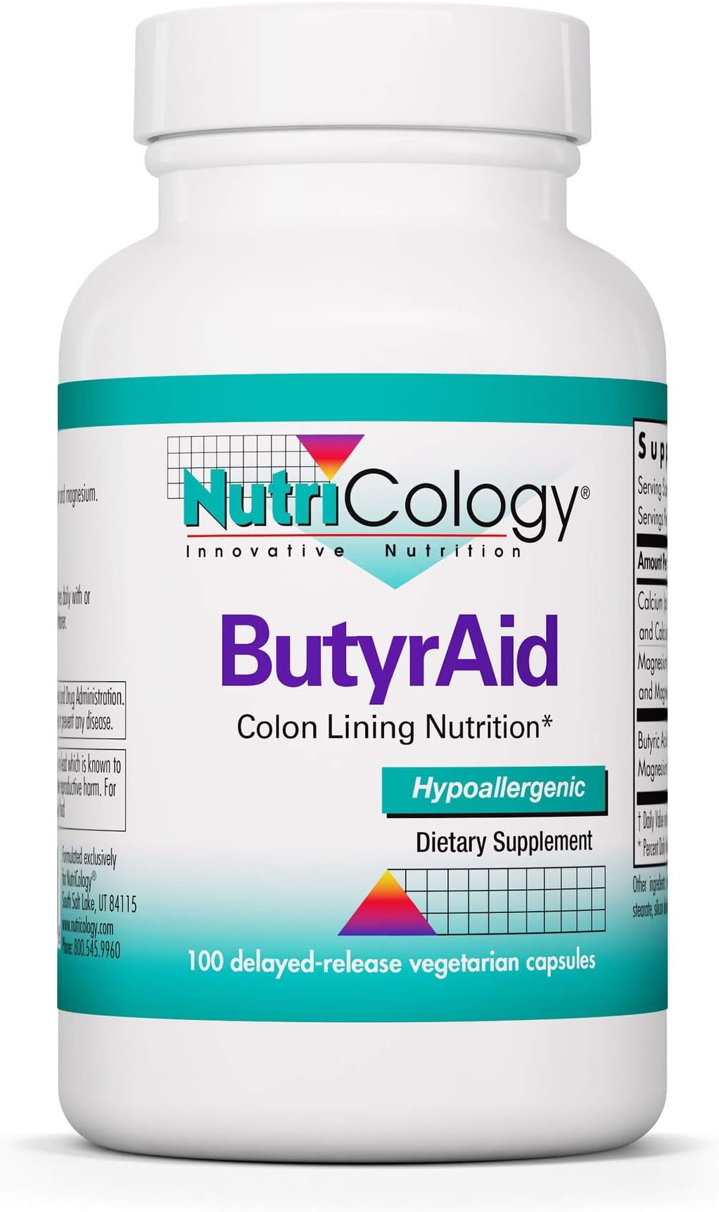 Nutricology Butyraid, Tablets, 100-Count