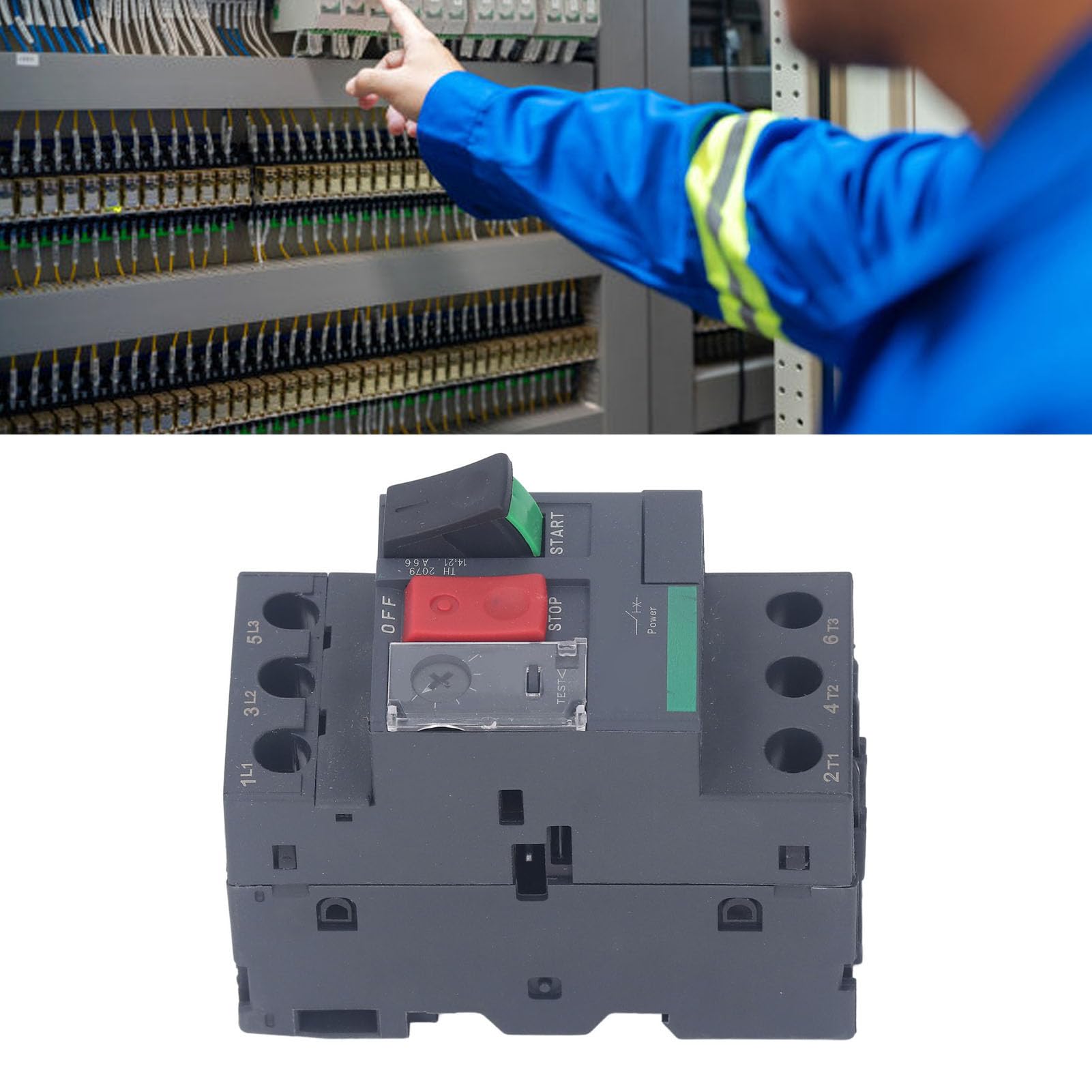 Interrupteurs de Protection de Moteur, Disjoncteur Magnétique Thermique, Protection contre les Surcharges sur Rail de 35mm, AC 690V (GV2-ME06 1-1,6A)