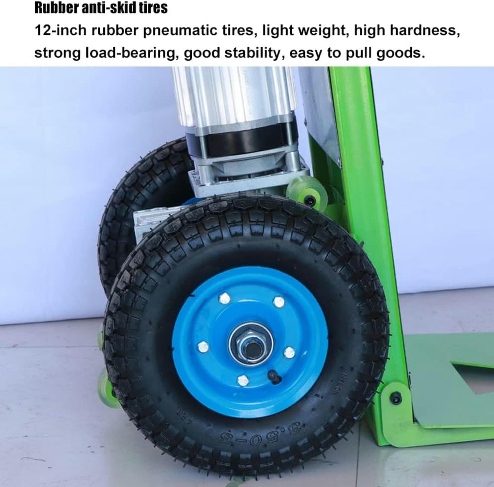 Carrello montascale elettrico, carrello a mano che risparmia manodopera su e giù per le scale con carico 200 kg, carrello facile da usare con motore brushless da 850 W/verde / 48 V / 16 A
