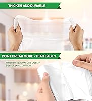 Vista 5 de FORID Bolsas de basura pequeñas transparentes de 1.2 galones, 330 bolsas de basura para baño, dormitorio, oficina, bote de basura de 5 litros, bolsa