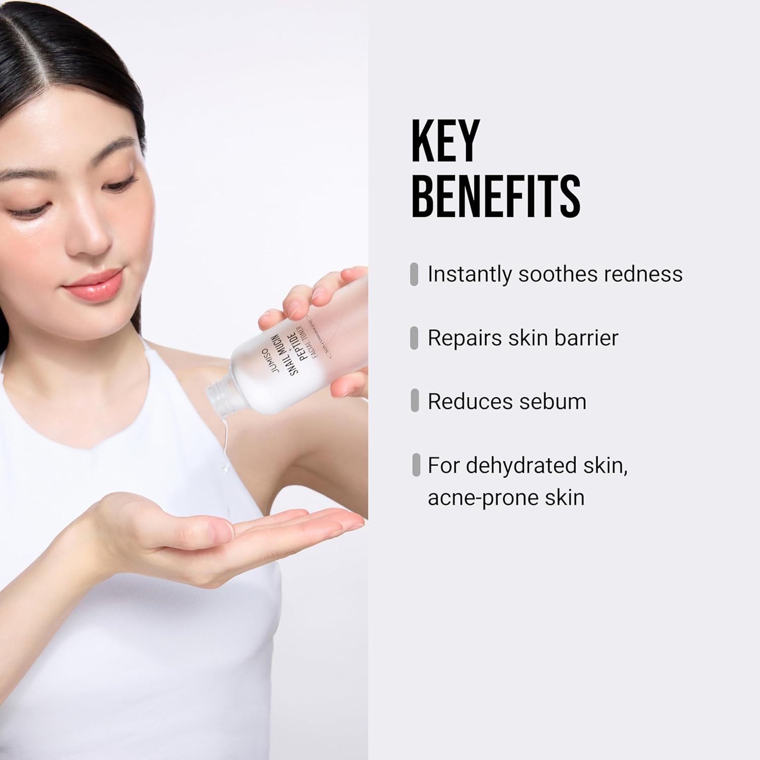JUMISO Snail Mucin Peptide Toner (95% Snail + 12 Peptides) – Anti-Aging Essence for Glass Skin, Sebum Control for Oily Skin, Non-Sticky Korean Skincare, Fragrance-Free, 6.93 fl oz - Image 2
