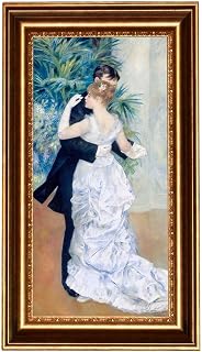 ELITEART-Dance in the City by Pierre-Auguste Renoir Oil Painting Reproduction Giclee Wall Art Canvas Prints-Framed Size:35" x20 1/2"