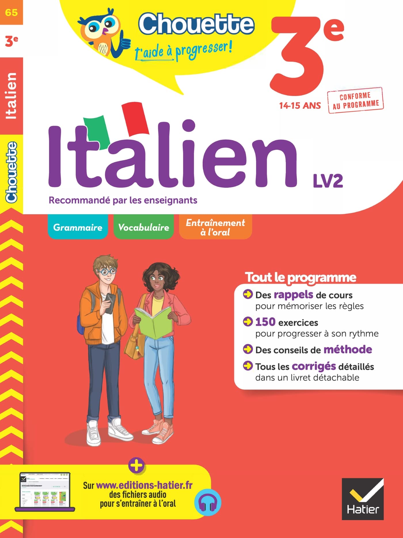 Chouette - Italien 3e - LV2 (A2, A2+): cahier de révision et d'entraînement recommandé par les enseignants