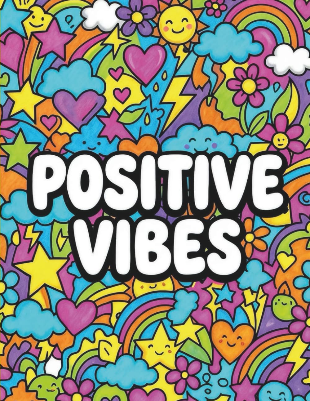 POSITIVE VIBES Coloring Book for Adults: Inspirational Quotes & Affirmations to Color for Stress Relief, Relaxation, and Good Energy - Easy & Fun Designs