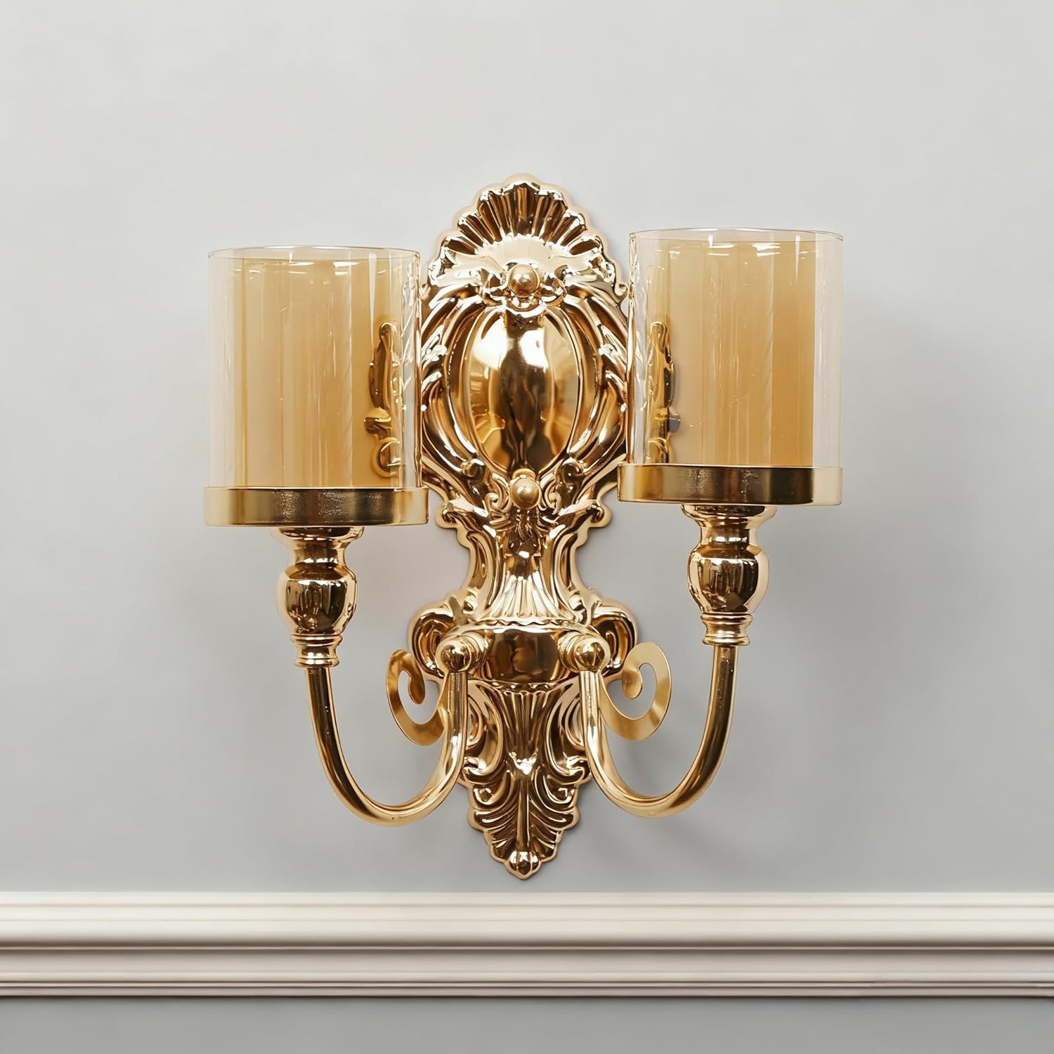 Wall Sconce Candle Holder Metal Candle Holder, Home Wall Decoration for Living Room, Bathroom, Dining Room（Single-Head）