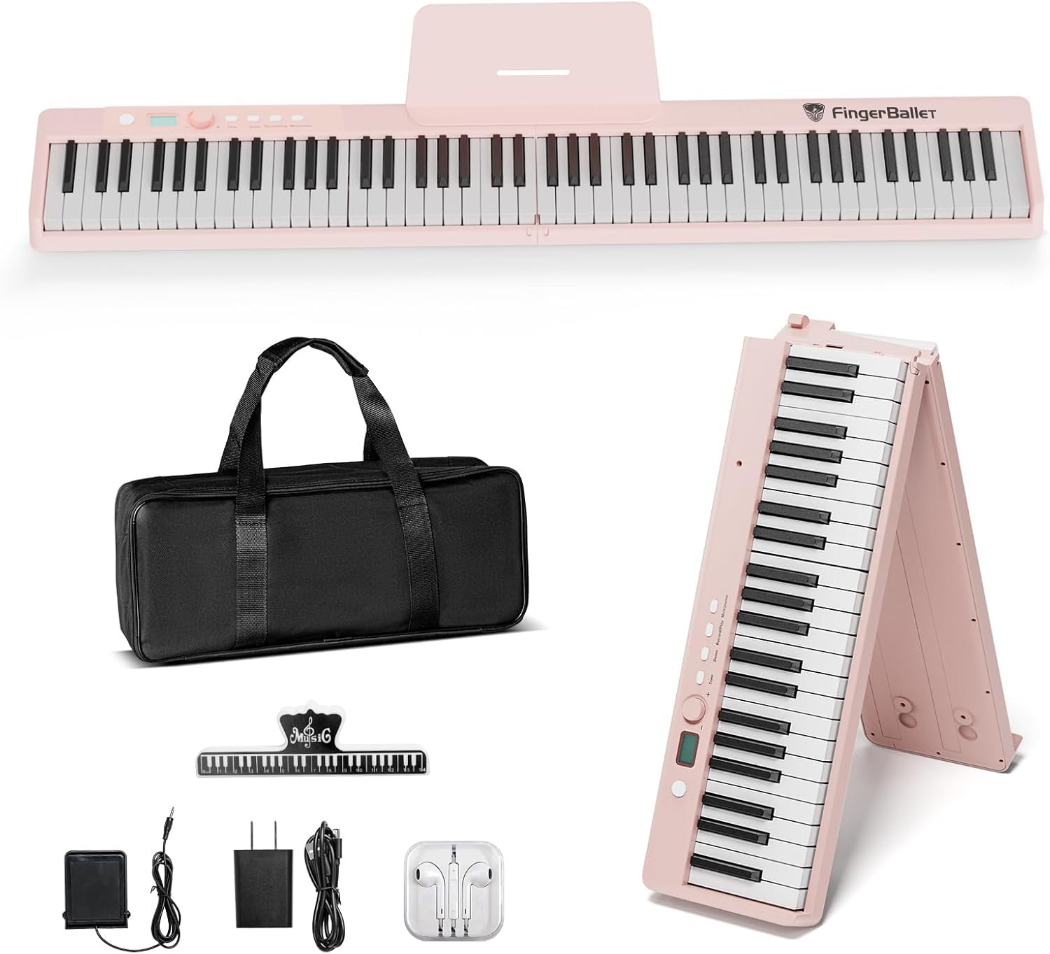 Amazon.com: FingerBallet Portable Piano Keyboard, Semi