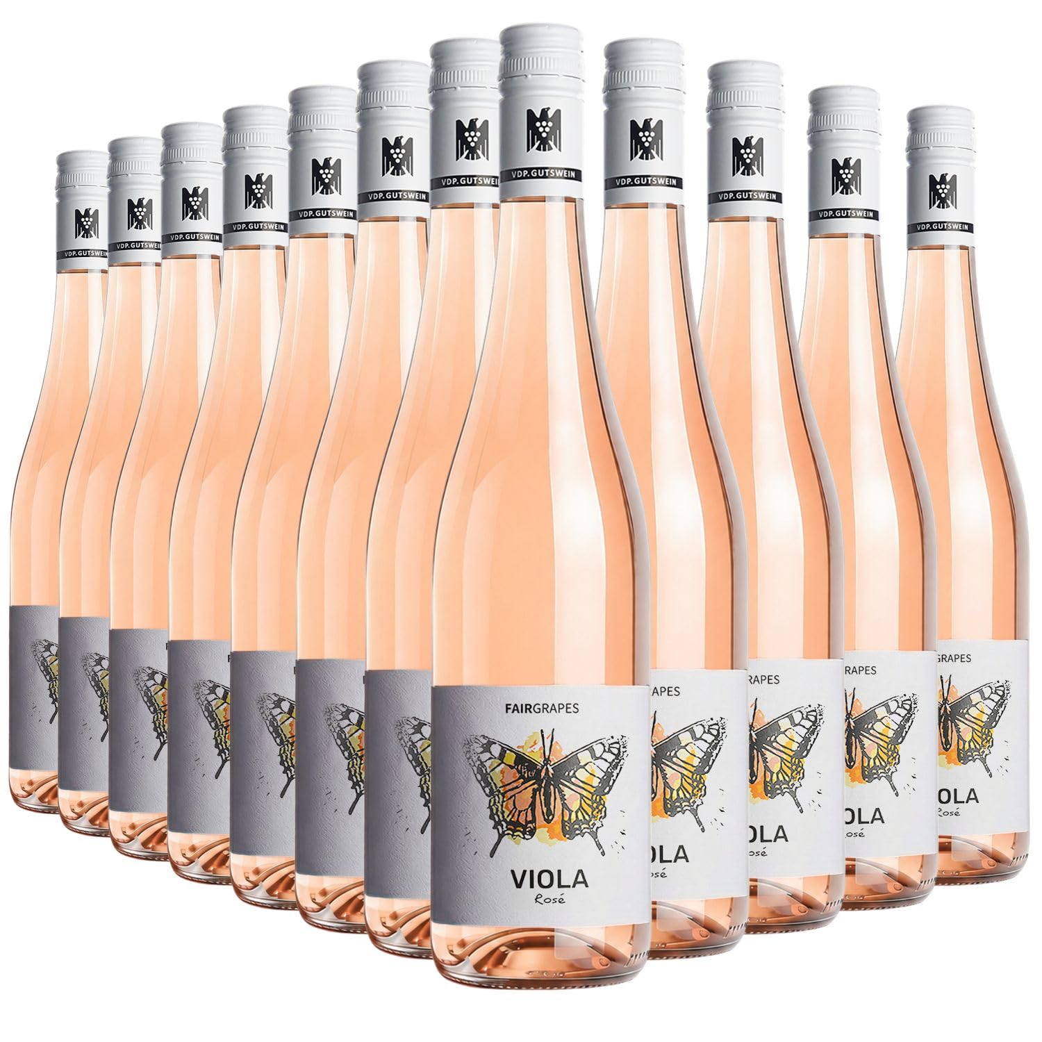 FairGrapes Rosé »Viola« | 90 Punkte Falstaff | VDP.Gutswein | Roséwein Trocken | Erdbeere & Waldfrüchte | Geschenkidee (12 x 0.75 l)