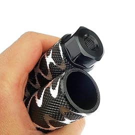 Zelerdo 2 Pairs Aluminum Alloy Bike Pegs for Mountain Bike Cycling Rear Stunt Pegs Fit 3/8 inch Axles (Black Mixed Silver)