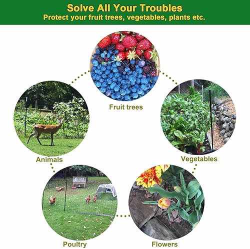 Miniatura 3 de KLEWEE Red de jardín resistente de 7.5 x 65 pies para proteger árboles frutales, plantas y verduras contra pájaros, ciervos, ardillas y otros