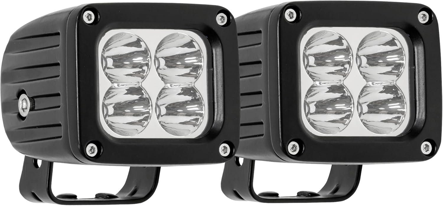 Westin 09-12252B-PR Quadrant LED Auxiliary Flood Light 3x2.5 in. with 5W Set of 2