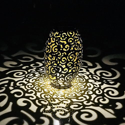 Miniatura 2 de Linterna colgante de metal para porche, linterna colgante de metal, linterna solar retro colgante linterna solar para exteriores, lámpara de jardín