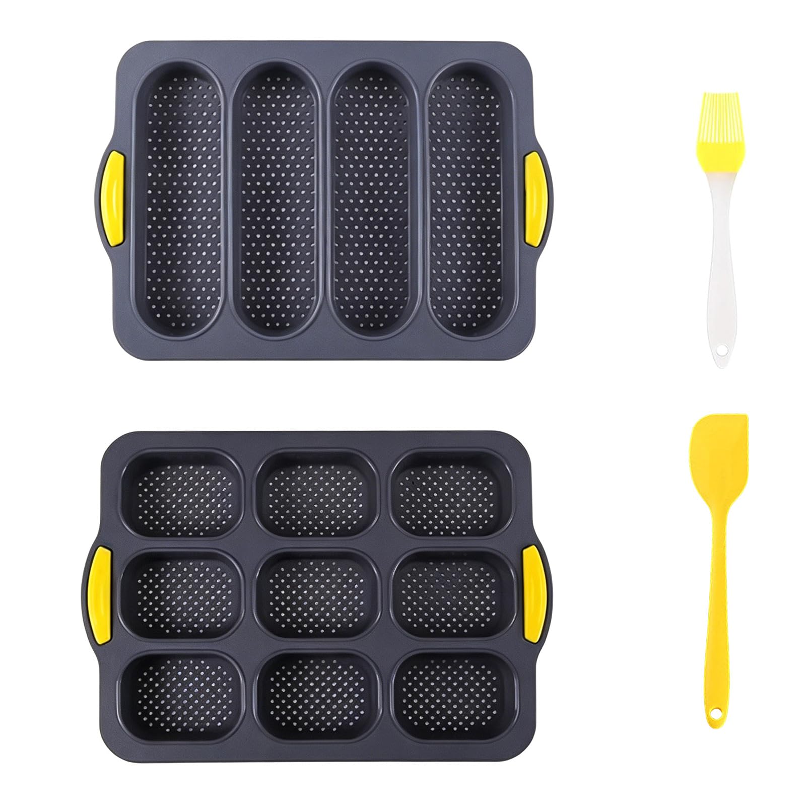 Mekalero Premium Silicone Loafs Bread Baking Pan Set with Nonstick Finishes Bread for Easy Releases and Cleaning Equipment