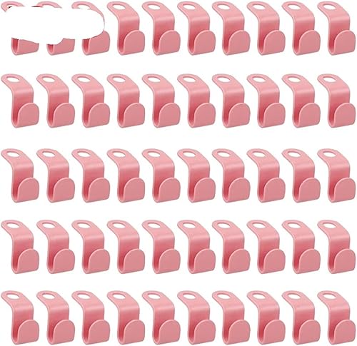 Miniatura 12 de Juego de 50/5 ganchos para colgar ropa para ahorrar espacio, ganchos para colgar ropa en cascada, ganchos extensores para armario, organizador