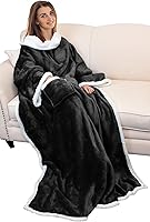 Vista 15 de Catalonia Manta Sherpa Vestible con Estampado de Gatos y Perros con Mangas y Brazos, Cómoda Manta Envolvente de TV con Mangas, Manta Grande