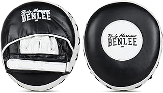 BENLEE RAEVILLE - Manoplas de piel (1 par), color blanco y negro