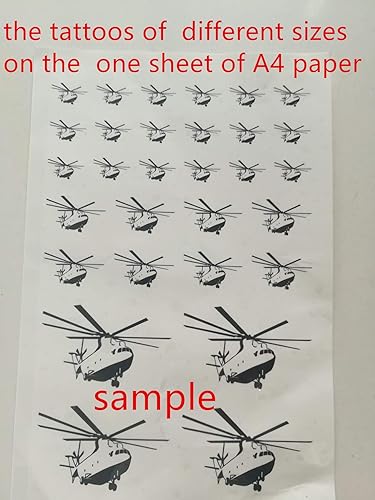 Miniatura 2 de Cree en ti mismo Transferencia tatuajes tatuajes temporales Cute Face tatuajes una hoja de papel A4