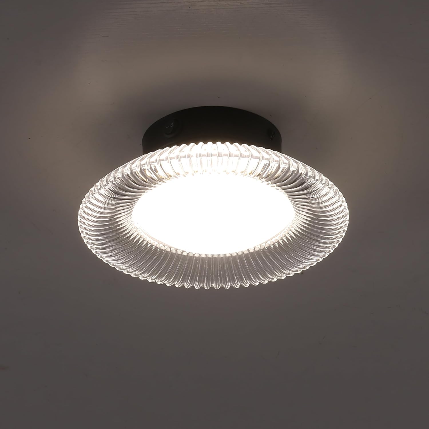 RV 7-7/8inch Super Slim LED Pendant Ceiling Light Fixture with Acrylic Lens, 12V RV Interior Light with On&Off Switch, 12Volt Ceiling Mount Ceiling Fixture, for Motorhome Camper Trailer