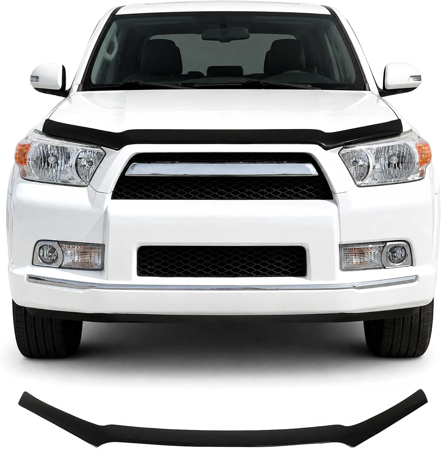 OMAC Front Bug Shield Hood Deflector Guard for Toyota 4Runner 2010-2024 Black Smoke