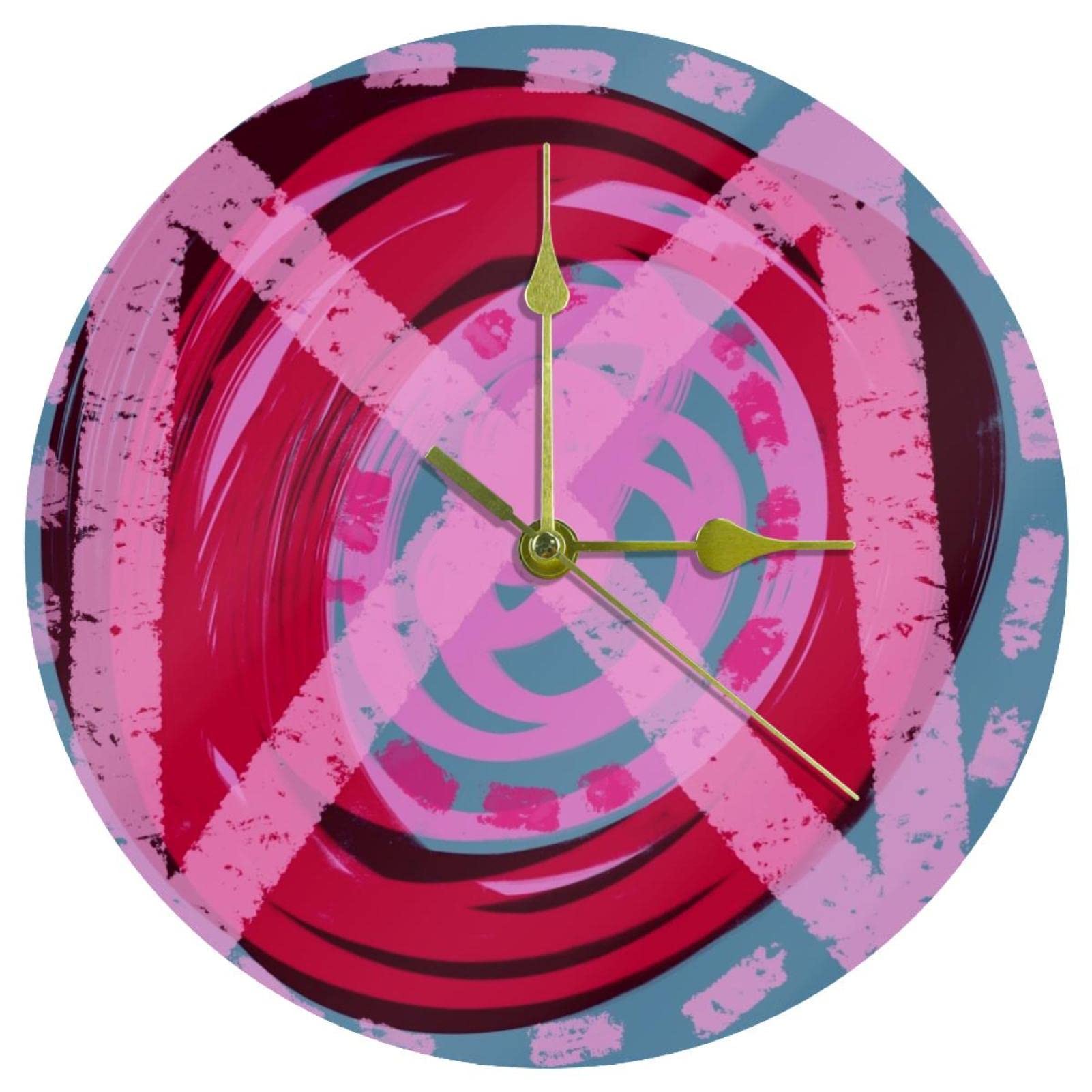 Horloge murale acrylique couleur brillante ronde décorative de maison