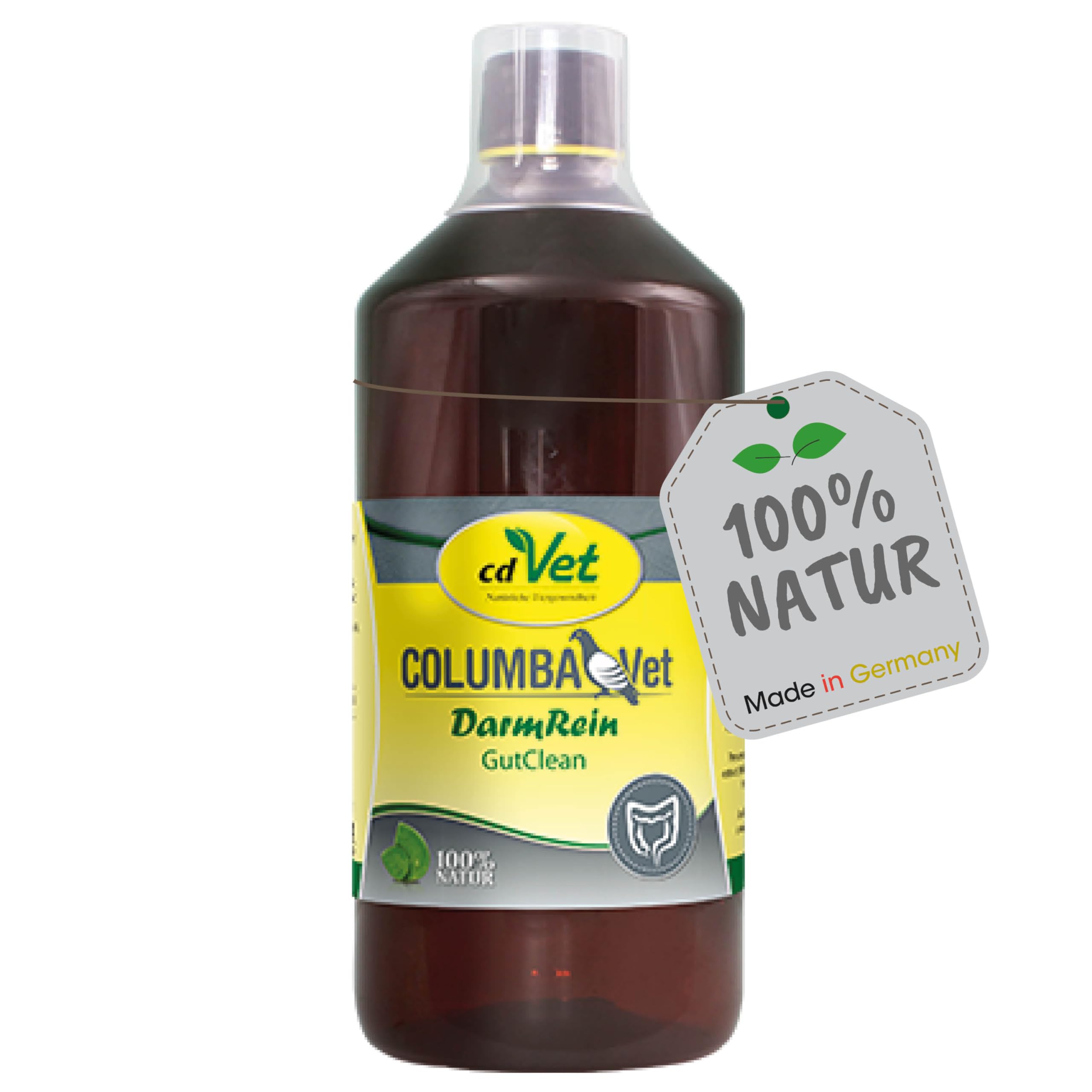 cdVet Naturprodukte ColumbaVet DarmRein 1 Liter - Tauben - Unterstützung der Futteraufnahme - Verdaaungsstörung - Darmflora - Durchfall - Darmprobleme - flüssige Nahrungsergänzung - Brechreiz -