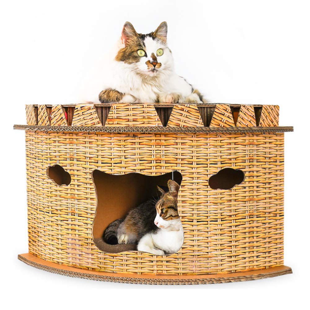 corrugated cat tower
