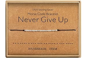 Morse Code Jewelry, Never Give Up Bracelets, Inspirational Gifts for Women