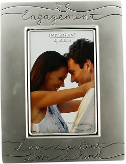 Silver Plated Engagement Photo Frame 4 x 6