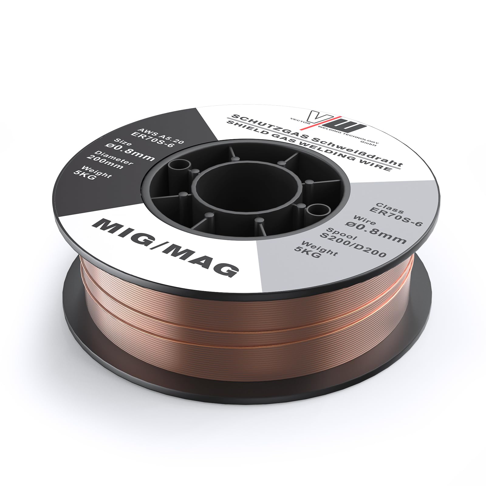 Copper Coated Alloy Mild Steel Aws A5.18 Er70s-6 CO2 Arc Mag MIG Welding Wire