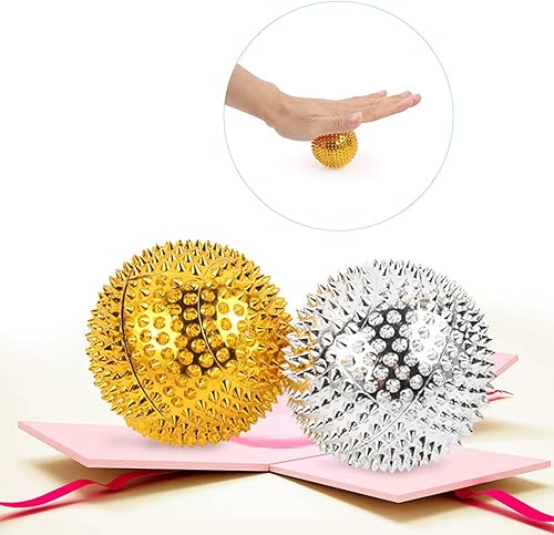 Miniatura 7 de Masajeador de bola de acupresión masajeador activo con pinchos para mano, pie, cuello, espalda, hombro, cintura, punto de activación, acción de