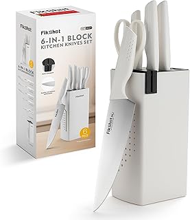 Knife Kitchen Knife Block Set with Sharpener
