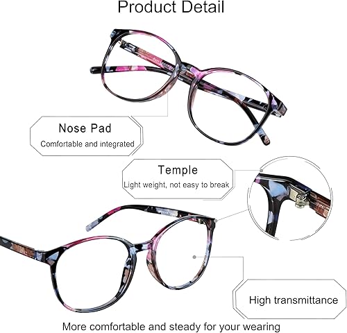 Miniatura 8 de YEIN Presbyopic - Lentes de lectura multifocales progresivos, lentes con filtro de luz azul, con lentes transparentes para mujeres y hombres