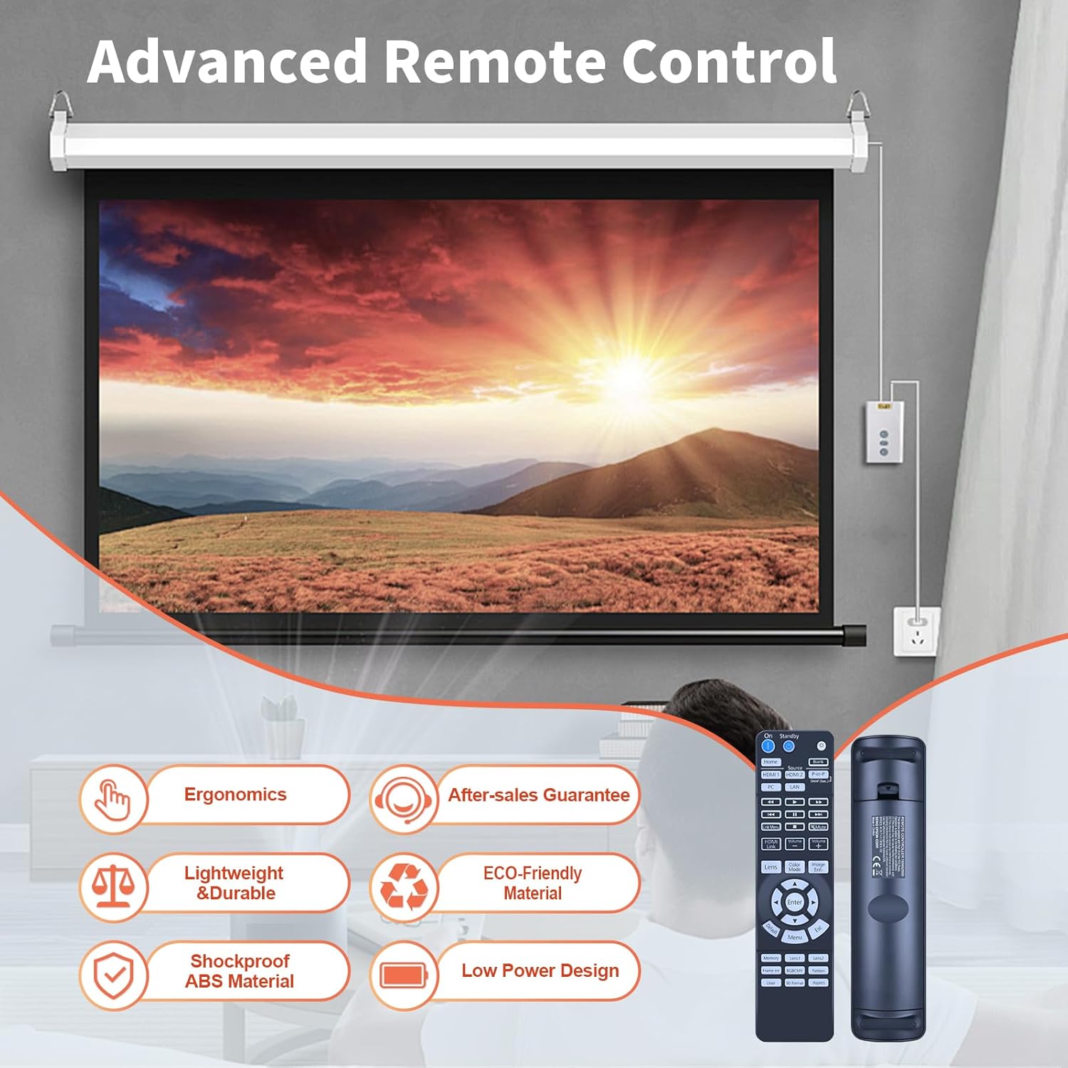 New Replacement Remote Control fit for Epson Home Cinema 4000 4010 H932A 5040UB 5040UBe 5050UBe